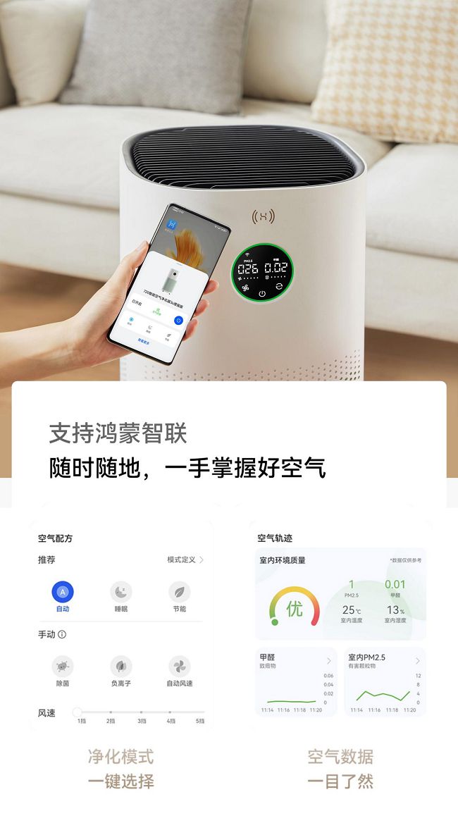 空气净化器3s增强版满足多种空气净化需求AG真人旗舰厅登录华为智选 720智能(图3)